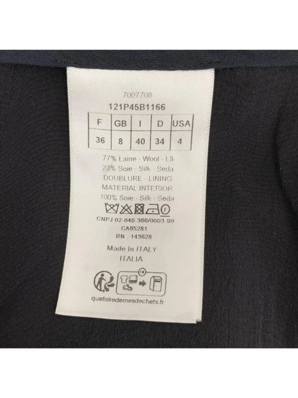 Dior Black Wool Single-Button Casual Shorts